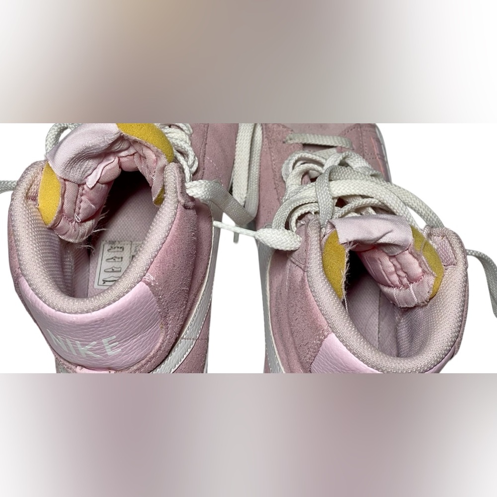 NIKE BLAZER MID 77 PINK TRAINERS SIZE US 7.5 SUEDE HIGH TOP GYM - Picture 7 of 8